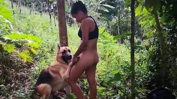 Dirty doggystyle action with a nudist Latina